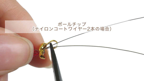 ボールチップの使い方【ナイロンコートワイヤーで2本取りの処理】