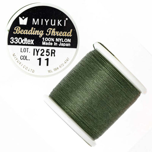 ビーズステッチ糸（約#40）オリーブ