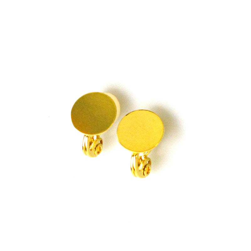 痛くないイヤリング金具(12mm・平皿)