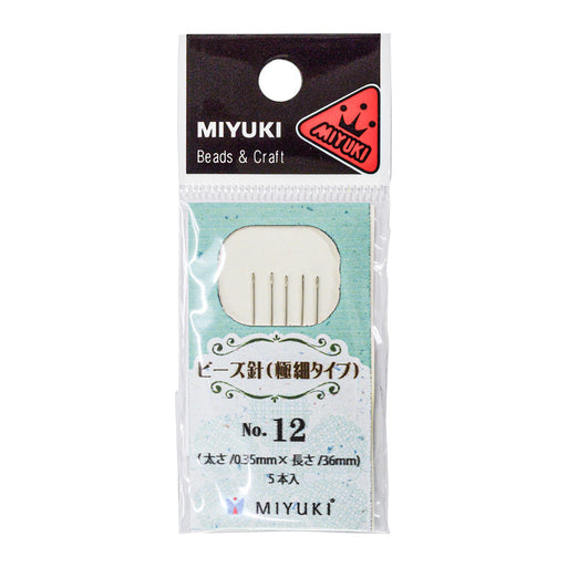 ビーズ針12号(極細タイプ　0.35×36mm)