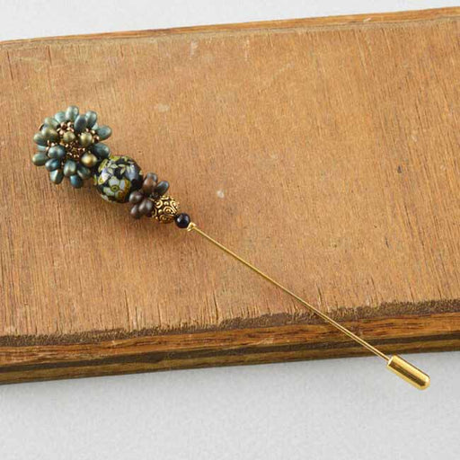ハンドメイドの材料紹介「「ビーズボールのスティックピン」の材料」