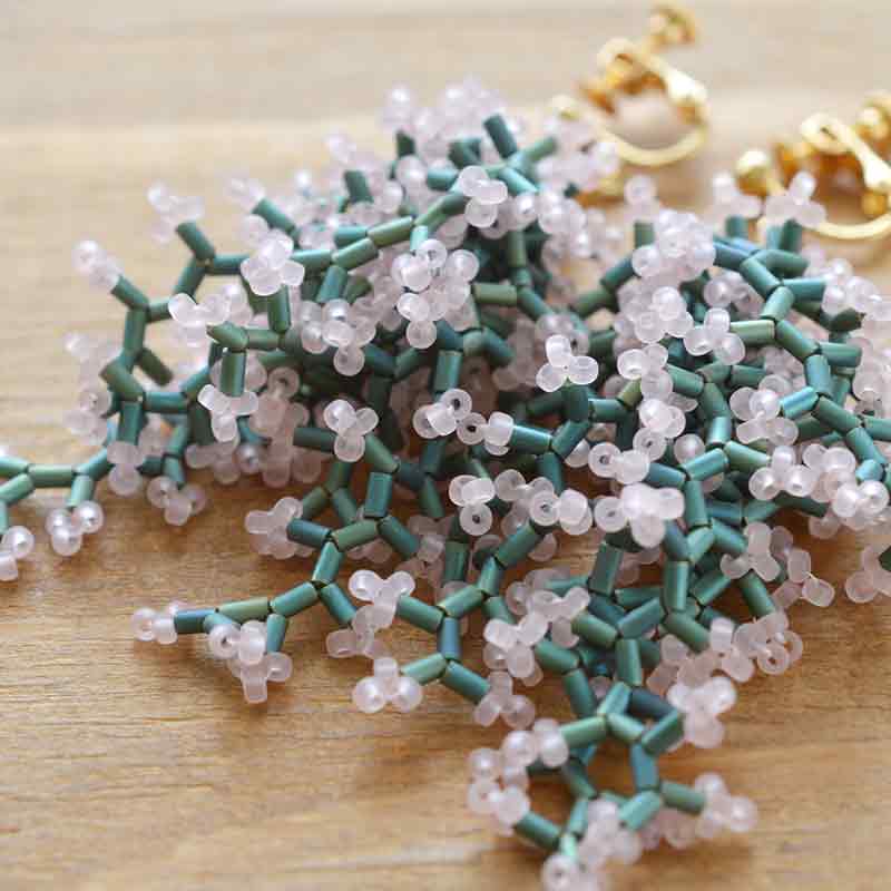 小枝のイヤリングキット（あせび）