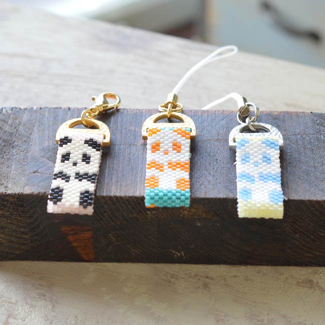 ペヨーテステッチで作るパンダストラップ