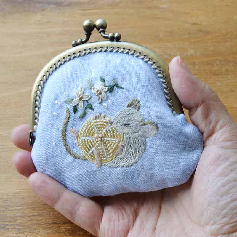 Foodie Mouse Purse（くいしんぼうネズミのがま口）