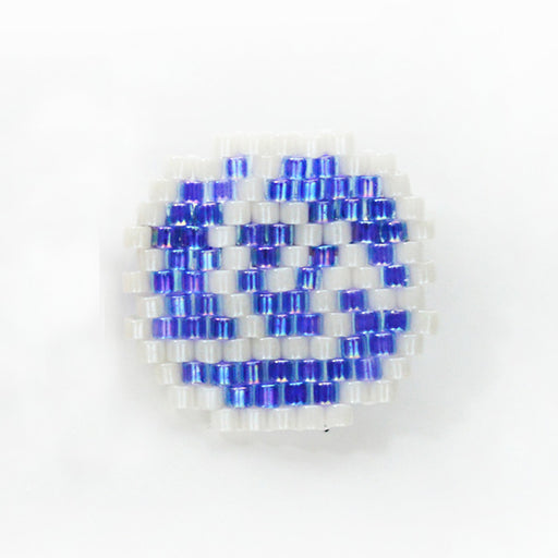 ハンドメイドの材料紹介「「シェイプドステッチで作るバラブローチ（ブルー）」の材料」