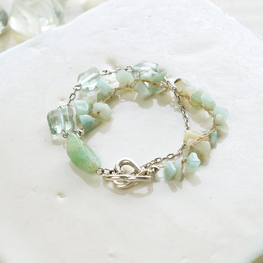 ハンドメイドの材料紹介「「くさり編みで作るアベンチュリンのブレスレット」の材料」