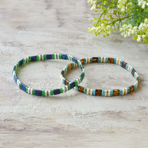 ハンドメイドの材料紹介「「ピカソカラーのブレスレット」の材料」