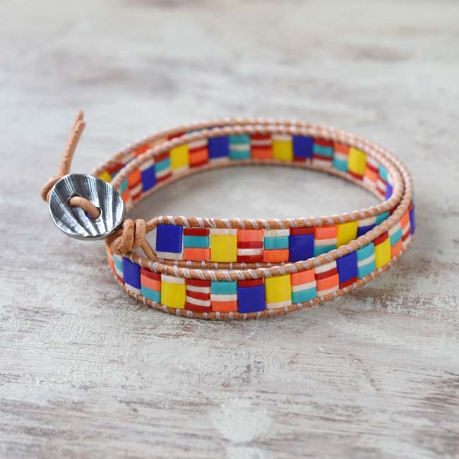 ハンドメイドの材料紹介「「マルチカラーのラップブレスレット」の材料」