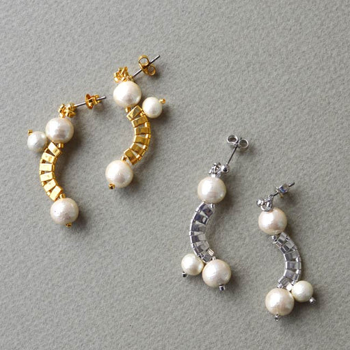 ハンドメイドの材料紹介「「ハーフティラのカーブピアス」の材料」