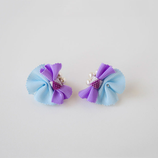 ハンドメイドの材料紹介「「淡藤色の耳飾り」の材料」