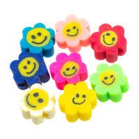 ポリマークレイビーズ(スマイルフラワー)