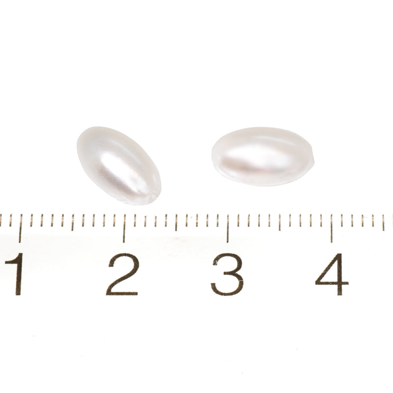 白パール(ナツメ 6×10mm)