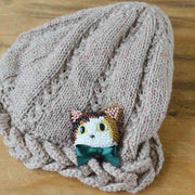 ビーズ編みの猫ブローチキット(三毛猫)