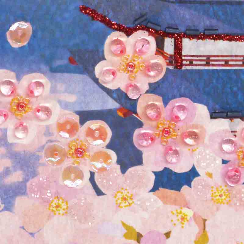 ビーズデコール<桜と富士>