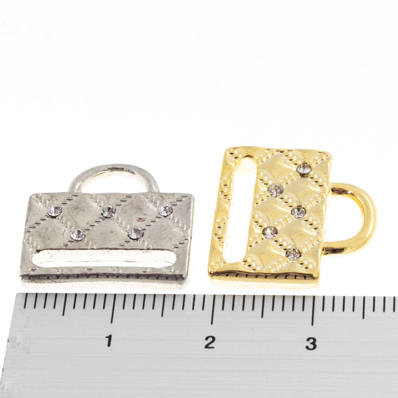 ステッチ金具(ストラップ用・石付)
