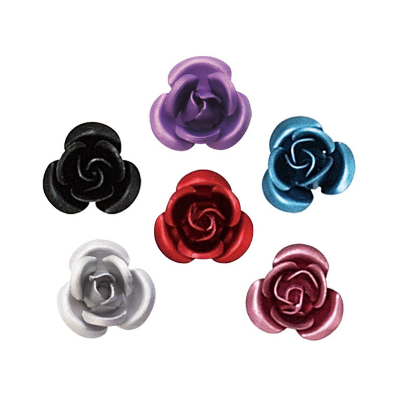 アルミ製バラ型パーツ（穴あり）