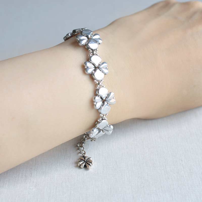 シルバーリーフブレスレット