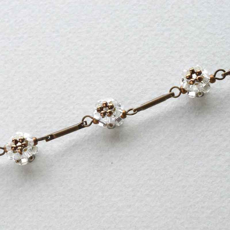 メノーニとビーズボールで作るブレスレット