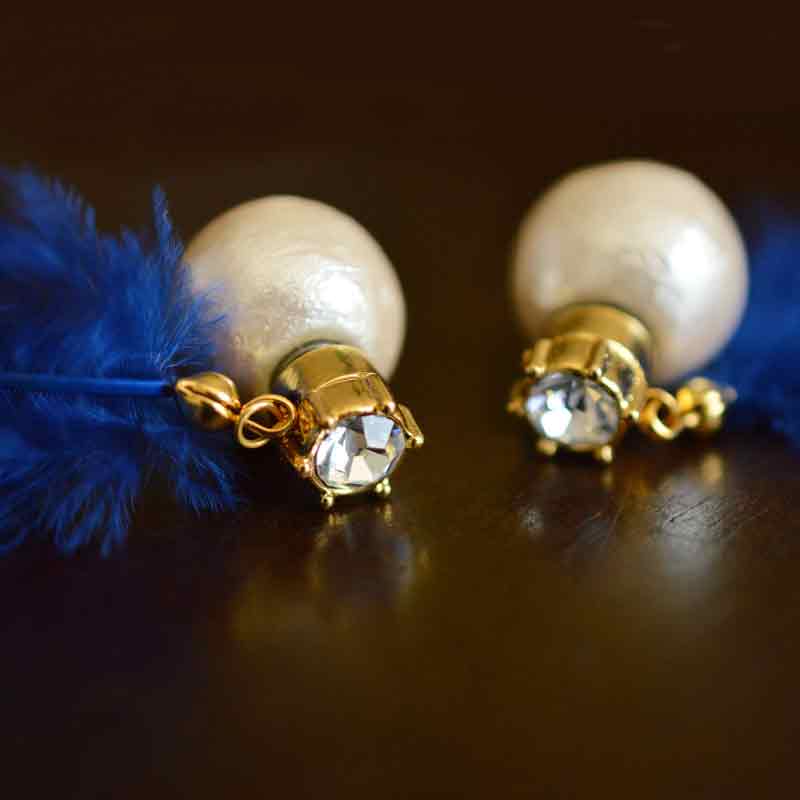 フェザーマグネットピアス