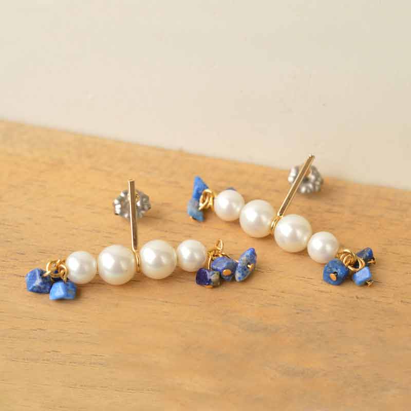 ハンガーピアス（ラピス）
