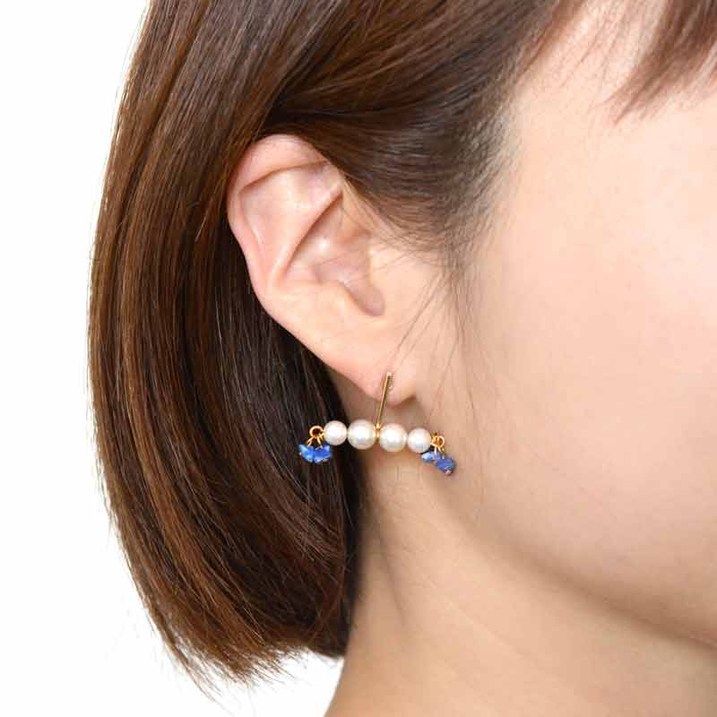 ハンガーピアス（ラピス）