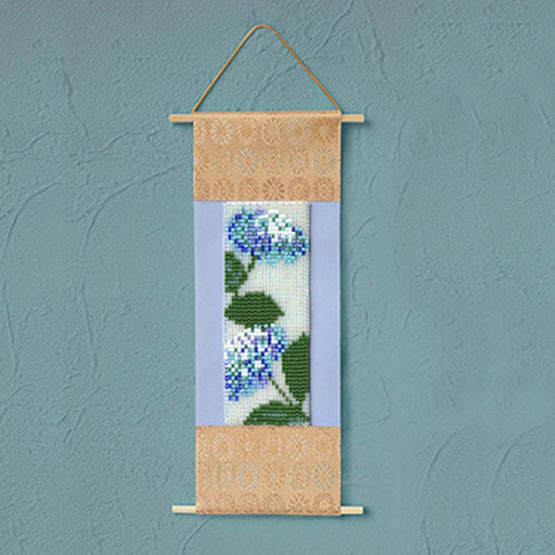 デリカビーズ織りミニ掛け軸キット<紫陽花>