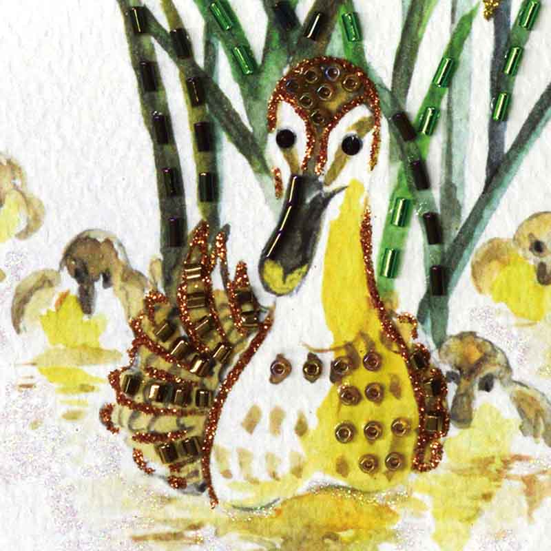 ビーズデコール<菖蒲・カルガモ(5月)>