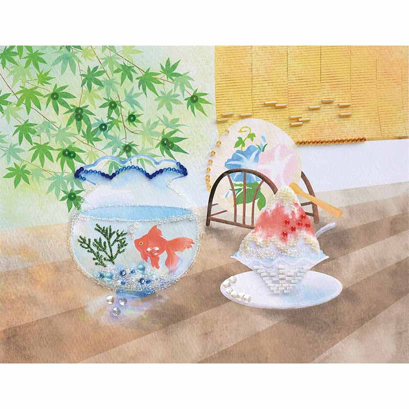 ビーズデコール<夏の縁側(8月)>