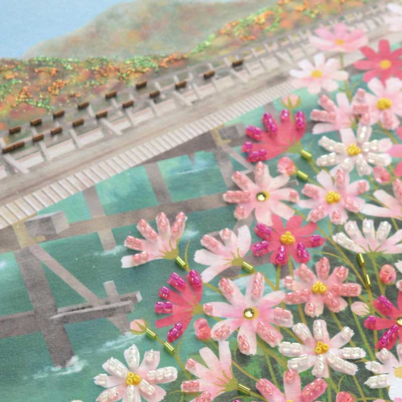 ビーズデコール<秋桜(10月)>