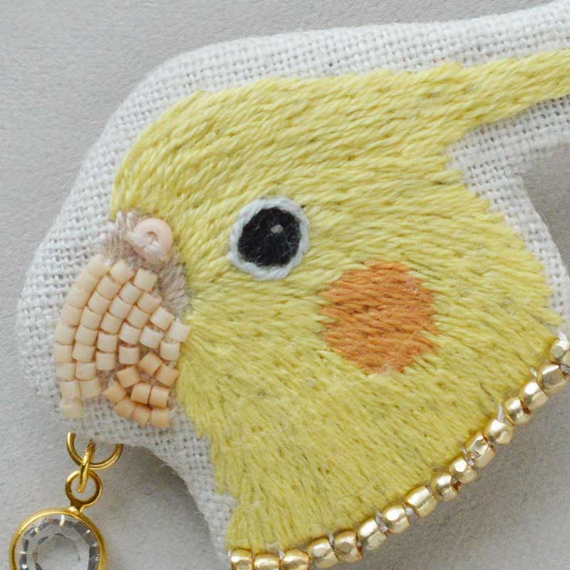 Cockatiel Brooch（オカメインコのブローチ）