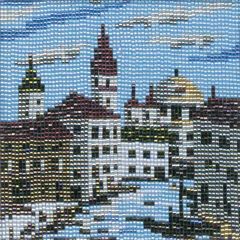 額絵材料セット（ベニス）【デリカビーズ織機使用】額付