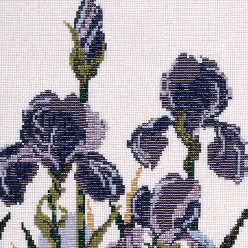 額絵材料セット（花菖蒲）【デリカビーズ織機使用】額付