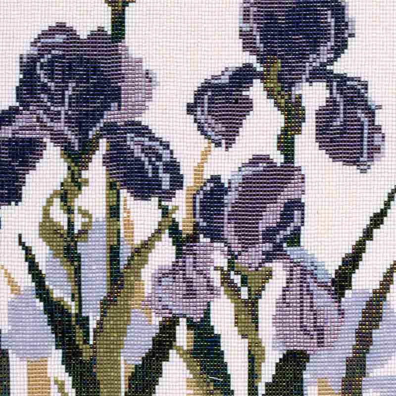額絵材料セット（花菖蒲）【デリカビーズ織機使用】額付