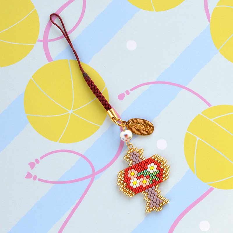 シェイプドステッチで作る縁起物チャーム(打ち出の小槌)