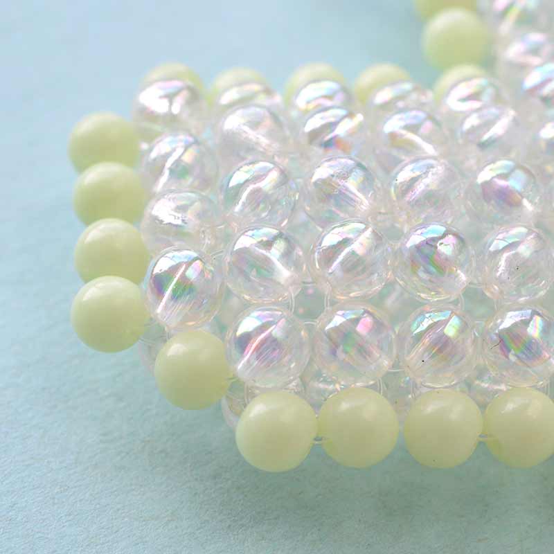 蓄光ビーズのビッグハートチャーム