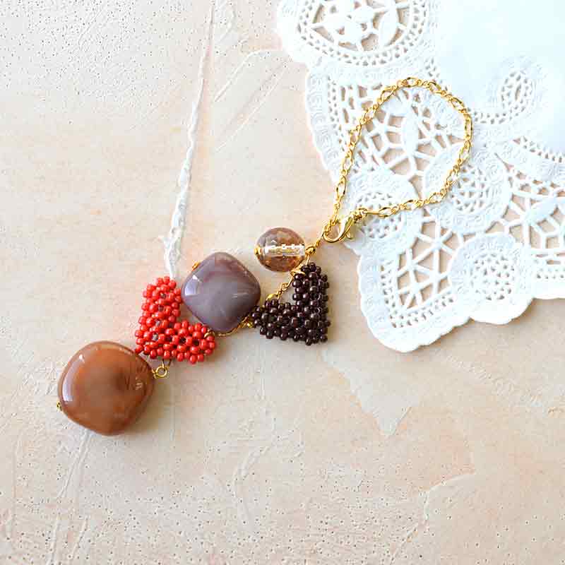 ハートチョコのバッグチャーム