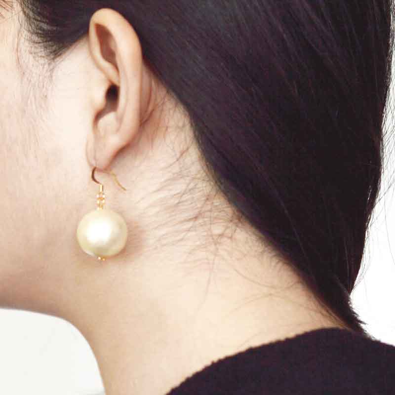 大粒コットンパールのセットアクセサリー