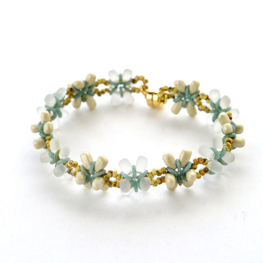 ハンドメイドの材料紹介「「リングビーズとロングドロップビーズのブレスレット」の材料」