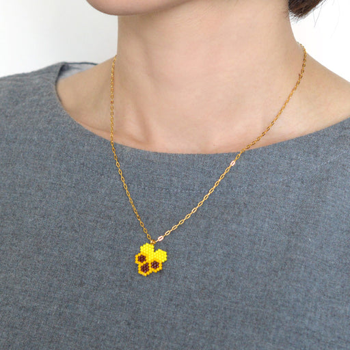 ハンドメイドの材料紹介「「パンジーのペンダント」の材料」