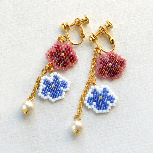 ハンドメイドの材料紹介「「セントポーリアのイヤリング（ゴールド）」の材料」