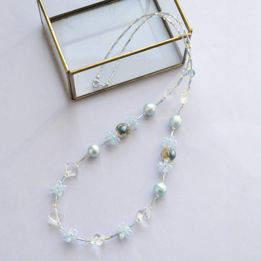 ハンドメイドの材料紹介「「モコモコビーズボールとデカールビーズのネックレス」の材料」