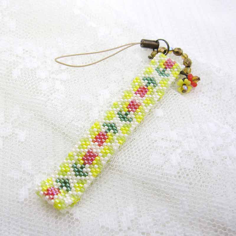 ステッチ・ストラップ(菜の花とチューリップ)