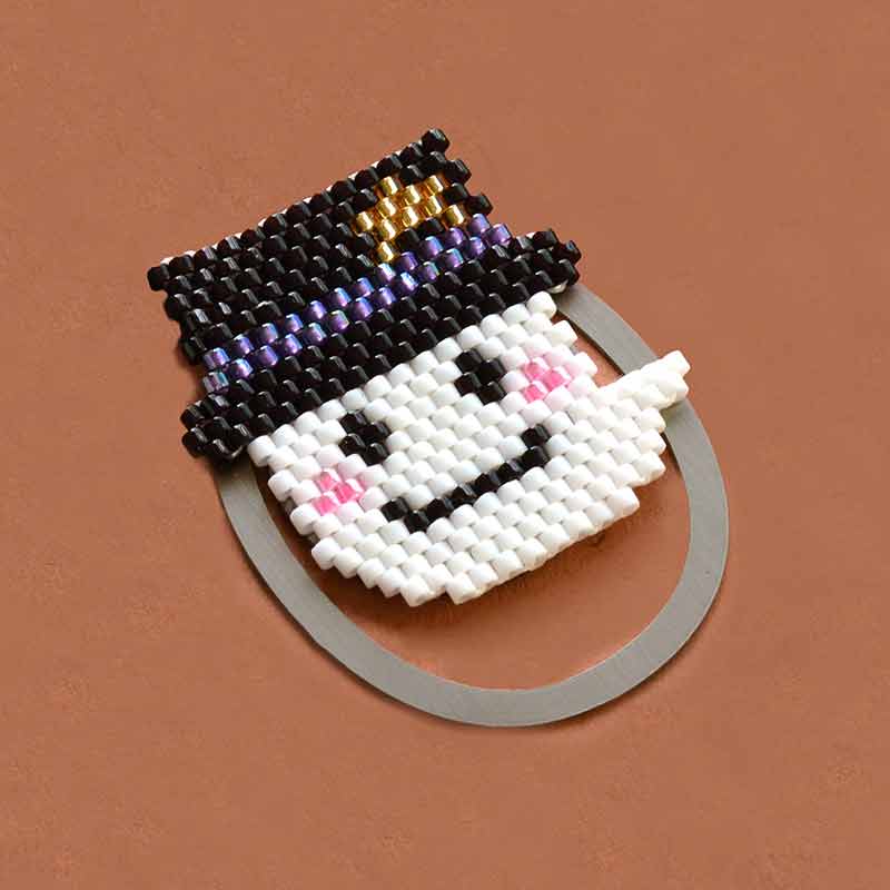 シェイプドステッチで作るハロウィン(おばけ)クリップ