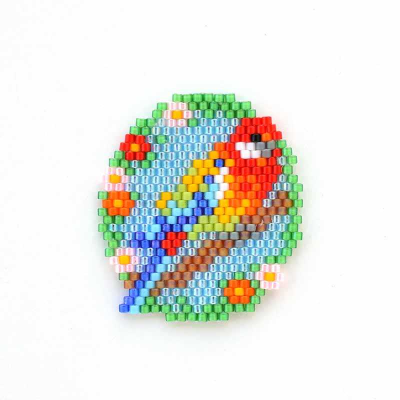 シェイプドステッチで作るミニインコ