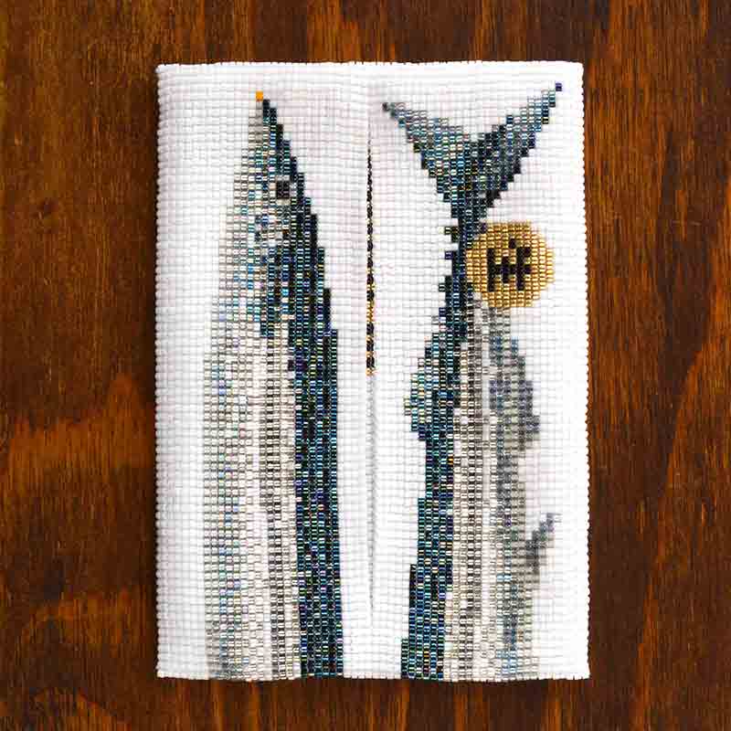 デリカビーズ織りで作るティッシュカバー(サンマ)