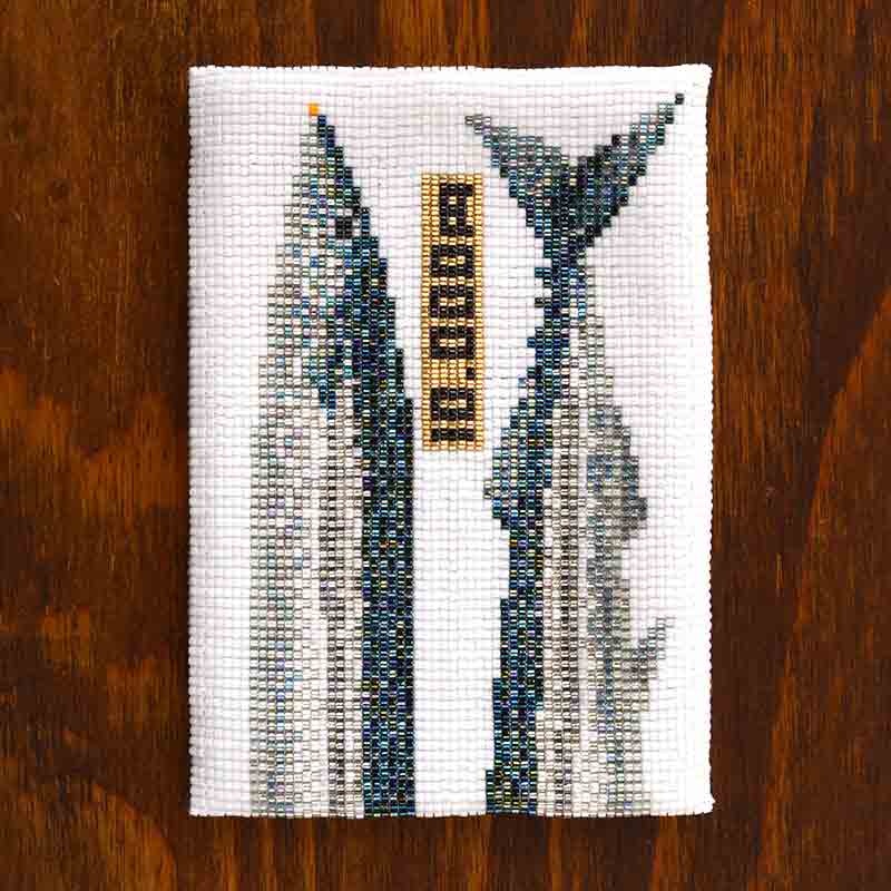 デリカビーズ織りで作るティッシュカバー(サンマ)