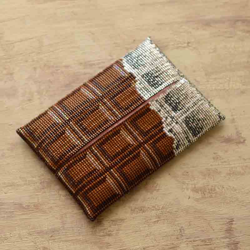 デリカビーズ織りで作るティッシュカバー(板チョコ)