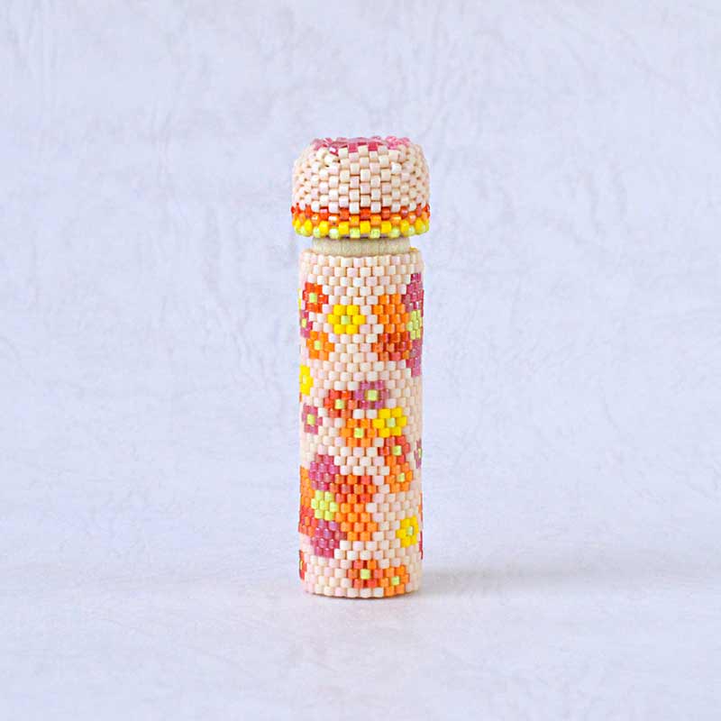 ペヨーテステッチで作る針ケース・小(フラワー)