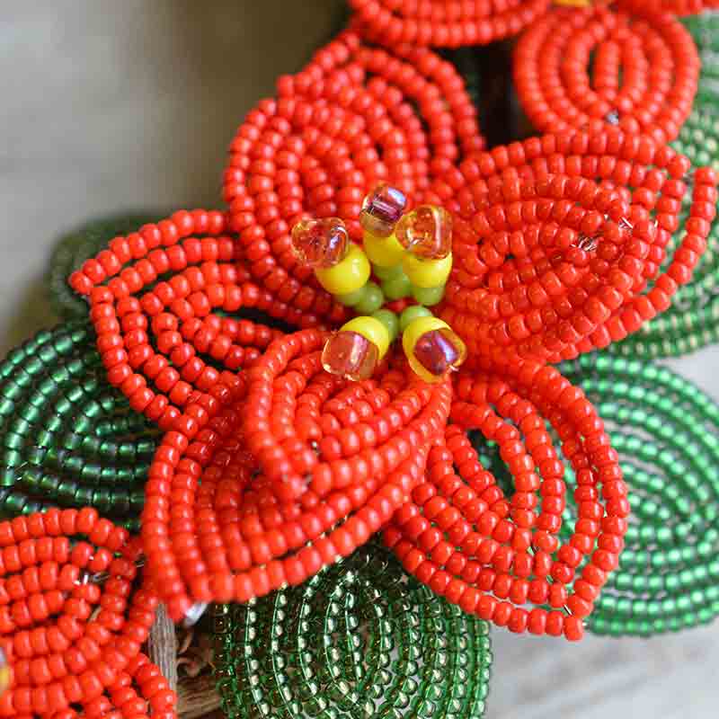 ポインセチアのクリスマスリース