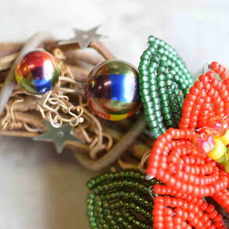 ポインセチアのクリスマスリース